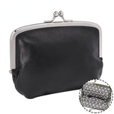 Royal Bagger Coin Purses for Women Genuine Cow Leather Fashion Change Pouch Double Clip Storage Bag Kiss Lock Wallet Purse 1484