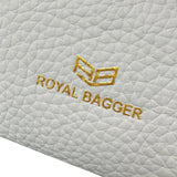 Royal Bagger RFID Contrast Clutch Purses for Women, Leather Evening Bag with Kiss Lock, Multi Layer Mobile Phone Wallet 1868