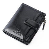 Royal Bagger Classic Ladies Short Wallets Korean Fashion RFID Block Female Coin Purse Genuine Leather Women Wallet Card Holder