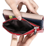 Royal Bagger Trendy Trifold Short Wallet for Women Genuine Cow Leather Credit Card Holder Casual Coin Purse 1502