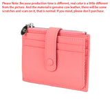 Royal Bagger Thin Credit Card Holder for Women Genuine Cow Leather Coin Purses Fashion Casual Small Wallet Purse 1566